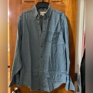 Mens denim button up shirt